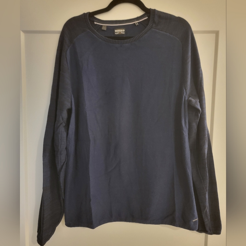 Buffalo David Bitton Men's Deep Blue Crewneck Sweater